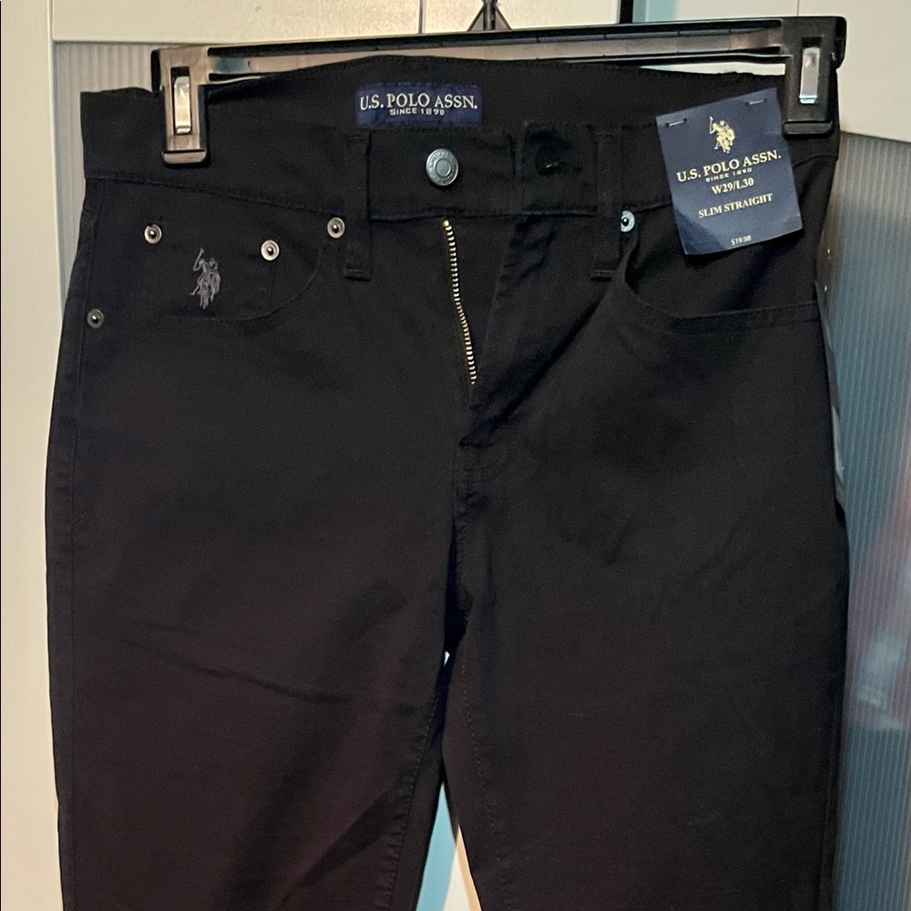 Black chino pants